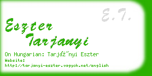 eszter tarjanyi business card